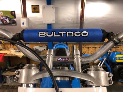 Bultaco bar pads silver