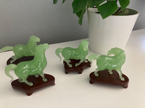 Vintage jade carving - jade, horse