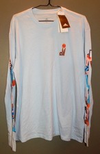 Adidas Men's New York Open Long Sleeve Basketball T Shirt Size M FU6207 Sky Tint