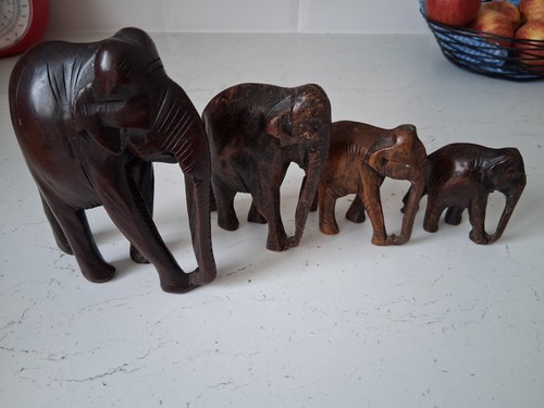 Set four wooden carved - set, of