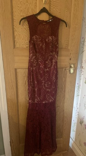 Boohoo burgundy backless - boohoo, lace