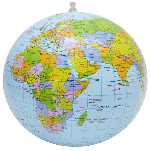 Inch inflatable world globe - inflatable,