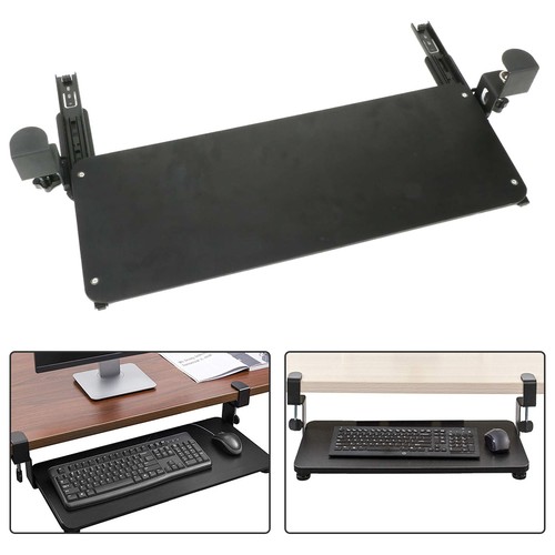 Keyboard tray under desk - under, with