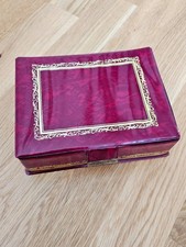Vintage Jewellery Box Red Faux