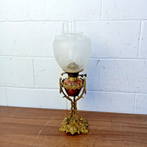 Antique french oil lamp art - antique,