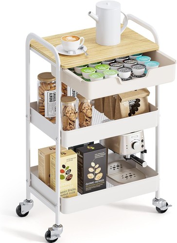 Tier storage trolley on - storage,