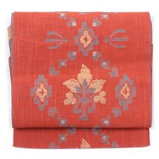 Used Silk Nagoya Obi Sash, Red
