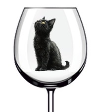 12x Black Kitten Cat Vinyl