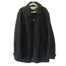 Topman Black Toggle Pea Coat