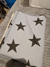 Ladies HOUSE OF TWEED Grey Blue star Polyester Scarf 