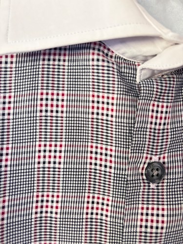 Duchamp micro check shirt red - micro,