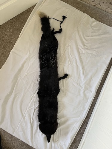 Fox fur shawl scarf - fox,