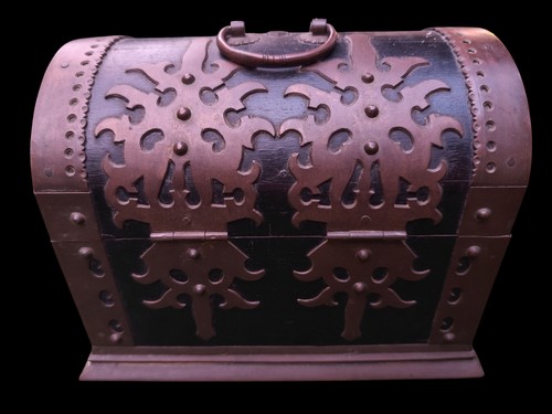 Antique vintage wooden chest - antique,