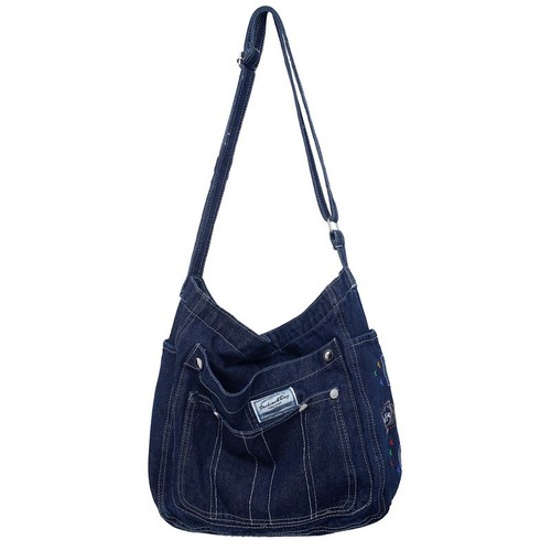 Denim shoulder bag large - bag,