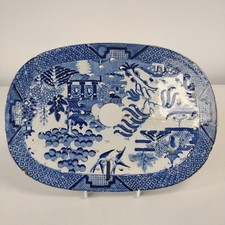 Vintage Oval Meat Fish Ceramic Drainer 29cms