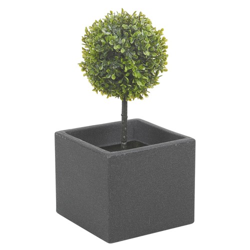 Stone effect planter 20cm cube - stone,