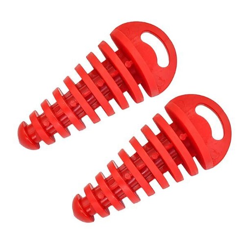 Exhaust bung wash plugs - plugs, red