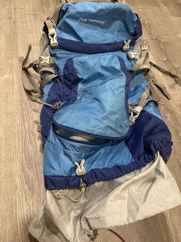 60l hiking backpack blue - 60l,