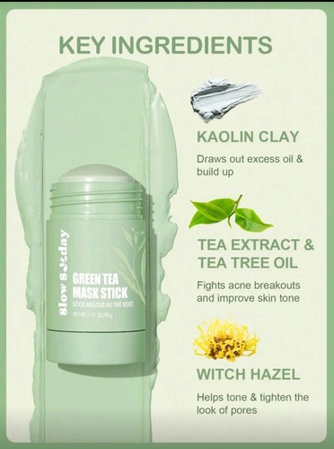 Green tea face mask - green, deep