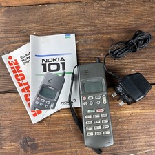 Vintage 90s Nokia 101 Mobile Brick Phone Prop / Spares With Charger & Manual 