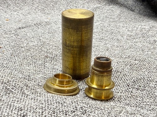 Antique brass microscope - antique,