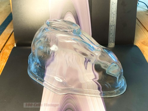 Rabbit shaped vintage glass