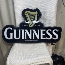 Authenic Guinness Pub House Light-Up Bar Sign 