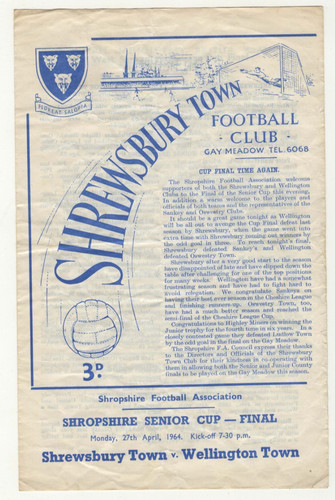 Shrewsbury town wellington - town, v