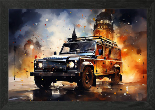 Land rover framed wall art - wall,