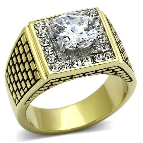 Mens gold ring signet pinky