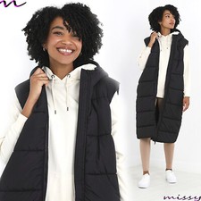 Long hooded gilet bodywarmer - hooded,