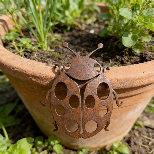 1pc vintage metal ladybug wall - 1pc,