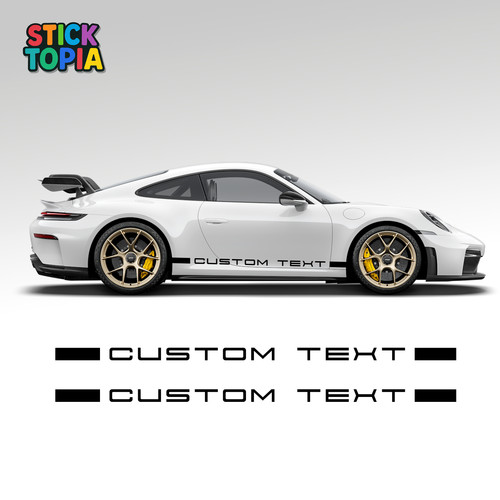 Porsche side stripe decals - side,