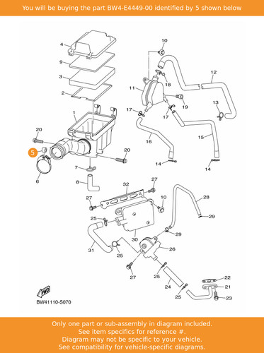 Yamaha collar bw4 - collar,, bw4-e4449-00