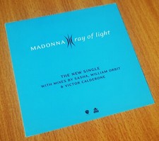 MADONNA DISPLAY CARD Ray Of Light Warners UK Original 12cm PROMO ONLY In-Store M