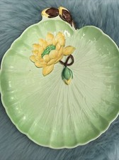 Beautiful Rare Vintage Carlton Ware Australian Design Green Water Lily Bowl Dish