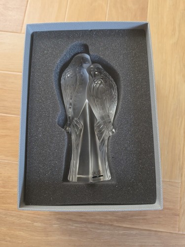 Lalique crystal parakeets - lalique,