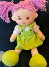 Large Plush Rag Doll - wearing