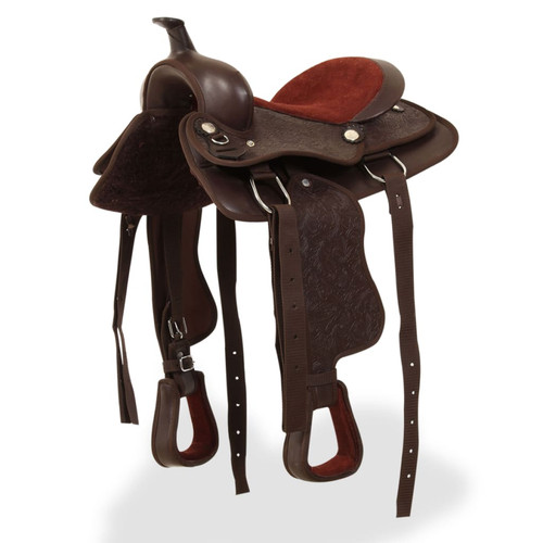 Western saddle 13in - , brown