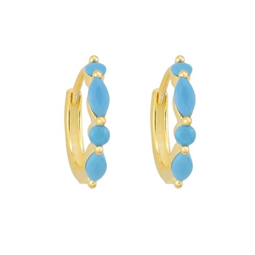 Classic hoop zirconia huggie - hoop,
