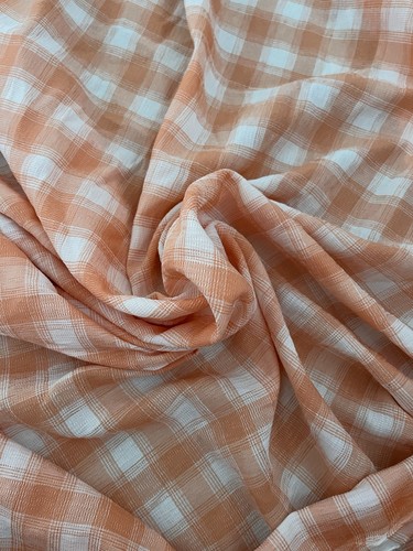 Orange and white gingham - and,