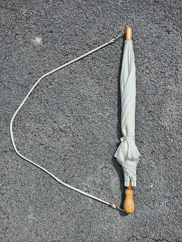 Vintage 1960s umbrella white - 1960s,