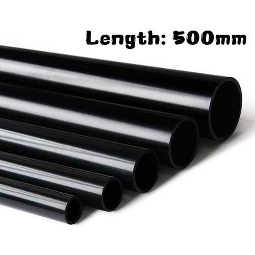 Black pvc round - tube, 20