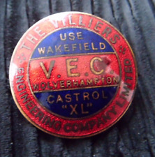 VILLIERS ENGINEERING COMPANY LTD CASTROL XL ENAMEL MOTORCYCLE BADGE EMBLEM