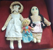 Rag Cloth Dolls Vintage 1980's