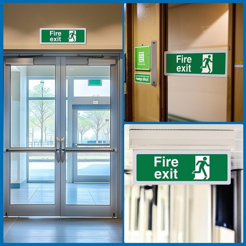 Fire exit sign sticker - fire,
