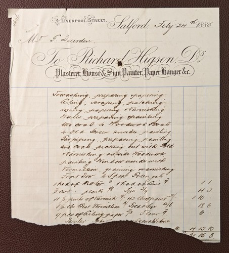 1885 richard higson - higson, plasterer