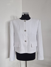 Zara white cropped jacket UK L