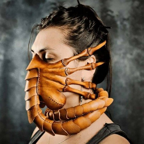 Alien creature latex mask - creature,