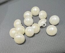 13x White Pearl Shank Buttons